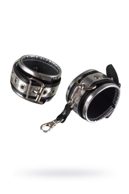 Наручники Sitabella, кожа, серебряные (0T-00013670)