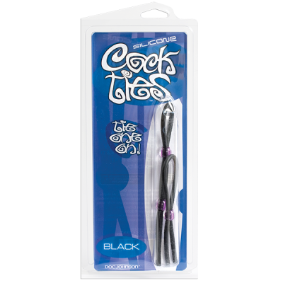 Эрекционные лассо 2 шт Silicone Cock Ties - Black (2129-02 CD DJ)