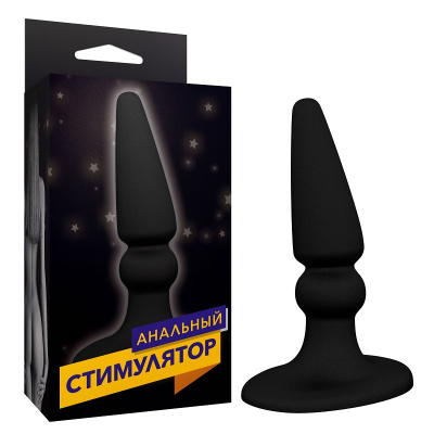 ФАЛЛОИМИТАТОР АНАЛЬНЫЙ (втулка) цвет чёрный L 100mm D 25mm (650-01 BX DD)