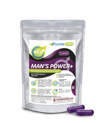 Средство для эрекции Man's Power plus (2 капсулы) (sredserekMPowplus2k)