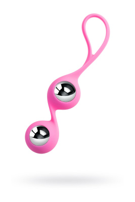 Вагинальные шарики L'Eroina Futa, силикон, розовые, 11 см, d 1,9 см, 63 г (УТ-00000353)