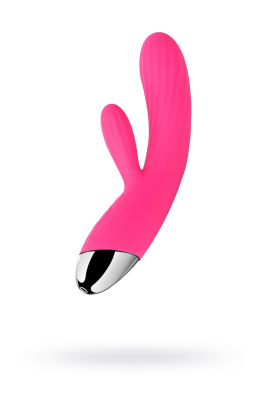 Вибратор с клиторальным стимулятором Svakom Angel, силикон, розовый, 19,1 см (0T-00012543)