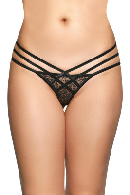 Стринги с геометрическим узором SoftLine Collection, черный, S/M (УТ-00002819)