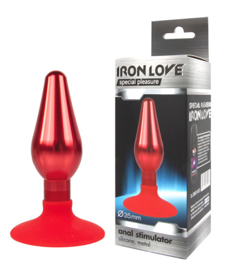 ВТУЛКА АНАЛЬНАЯ КРАСНАЯ цвет основания красный, вес 137 г, L 100 мм D 35 мм (IL-28003-RED)