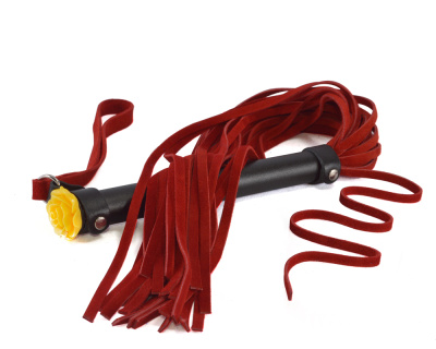 ПЛЕТЬ С РОЗОЙ 57 см (кожа) (3366-2в)