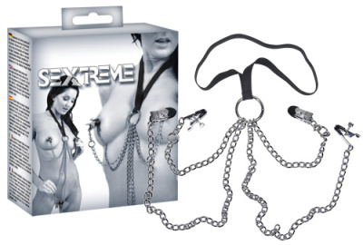 Зажимы на соски и на половые губы Zaumzeug mit Halsriemen (5301820000)